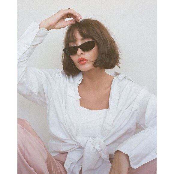 Lu Goldie x Taylor La Shae Cat Eye Sunglasses in Black main image 10